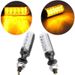 Lâmpada de seta LED universal para motocicleta, luz indicadora âmbar, 1 par, 12V, mini moto, lâmpada de seta amarela para Harley Cruiser_voghion.com