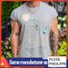 2023 Spring/Summer New Men's Sports, Leisure, Running, Exercise, Fitness Printing Cotton Elastic Loose Shoulder T-shirt_voghion.com