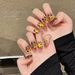 Beauty & Health Cat Eye Personality Leopard Pattern Whitening Pure Handmade Wearable Nail Temperament Style Detachable Short Nail_voghion.com