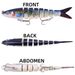 Multi-Section Loach Bionic Set Long Casting Slow Sinking 13.5cm 17g Realistic 8-Section Fish Hard Lure Fishing Bait_voghion.com