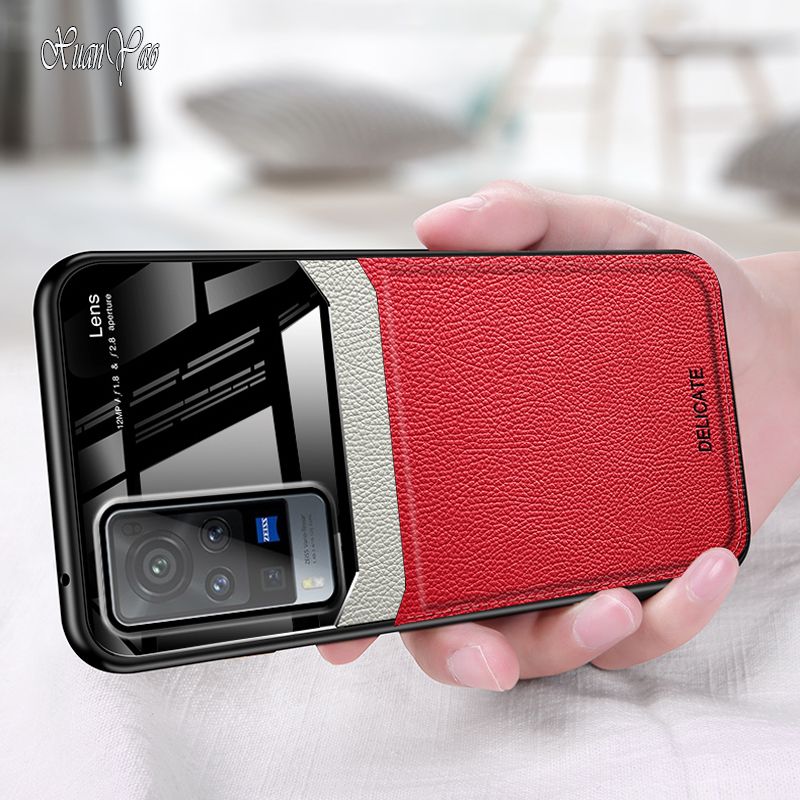 Coque de téléphone XUANYAO pour VIVO X60 Pro Coque fine en cuir rigide pour VIVO X60 Pro Plus Coque souple en silicone _voghion.com