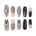 Halloween Spider Web Press On Nails - Long Luxury Fake Nails With Glue & Gel Tabs - Reusable Nail Art Stickers For Women_voghion.com