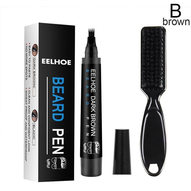Männer Bart Füllung Stift Kit Gesicht Schnurrbart Reparatur Form Schnurrbart Styling Salon Reparatur Werkzeug Bär Bleistift Füllstoff Für Männer_voghion.com