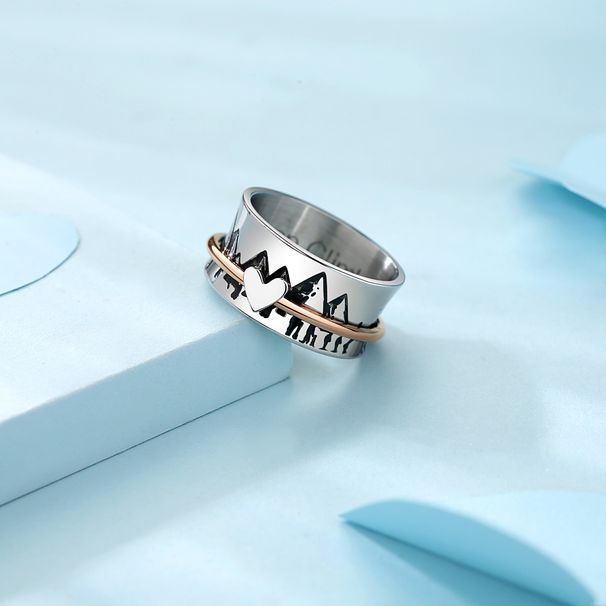 Anxiety Fidget VENUS Ring for Women Men Keep Climbing Heart Love Travel 316L Steel Jewelry Dropshipping Wh_voghion.com