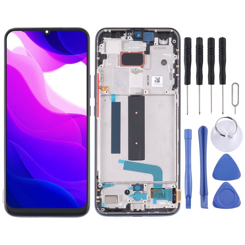 Original AMOLED-LCD-Bildschirm für Xiaomi Mi 10 Lite 5G mit vollständiger Digitizer-Montage (schwarz)_voghion.com