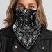 LazyZoom Cashew Flower Square Scarf Motorcycle Harley Biker Riding Face Mask Hip-Hop Headscarf Quick-Dry Thin Style_voghion.com