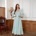 SW036 Muslimischen Robe frauen Einfache Bestickte Kleid Kaftan Kleider_voghion.com