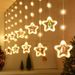 LED Christmas Icicle String Lights - Remote-Controlled Star/Snowflake/Heart Designs, Warm White & Multicolor, USB-Powered_voghion.com