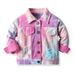 Baby clothes Girls and boys blazers children's tie dye jacket single breasted spring ripped jeans_voghion.com