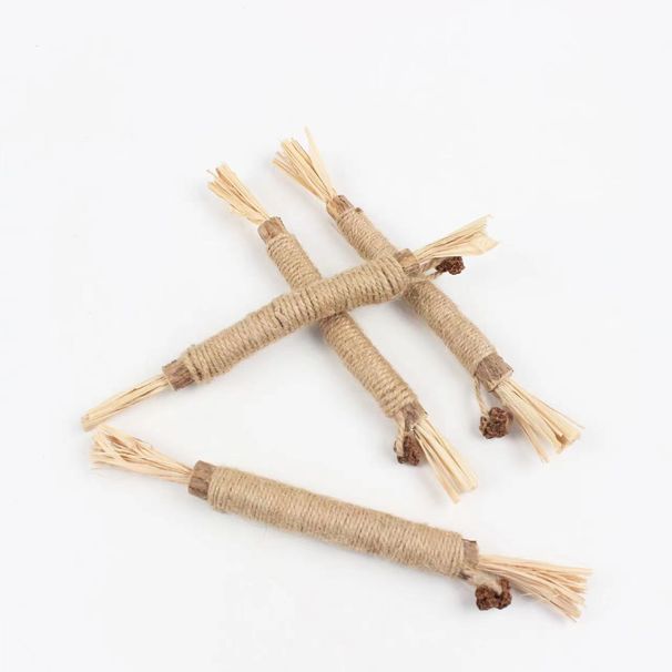 Raffia Wormwood Fruit Catnip Mutiyan Polygonum Teaser Wand Cat Toy Bell Chew Stick_voghion.com