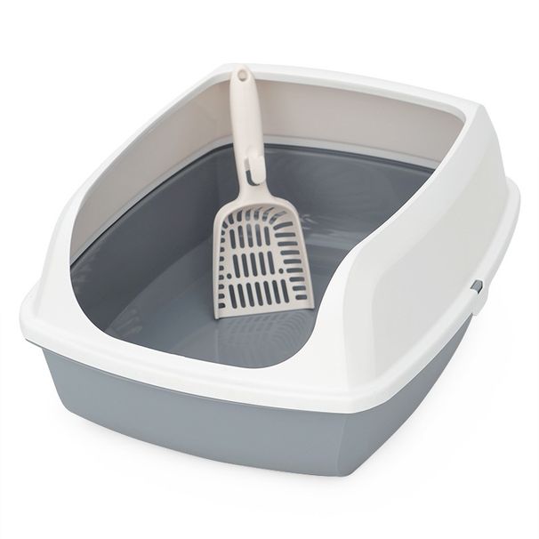 Toilet Large Deodorizing Anti-Splash Kitten Small Semi-Enclosed Cat Litter Box_voghion.com