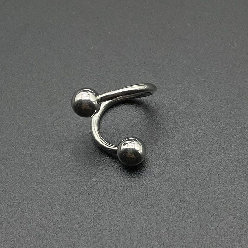 Stainless Steel Ring Hot Sale S Rod Stud External Thread Pointed Lip Jewelry Body Piercing Accessories_voghion.com