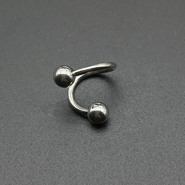 Roestvrijstalen ring, hot sale, S-staaf, stud, externe schroefdraad, puntige lip, sieraden, body piercing accessoires_voghion.com