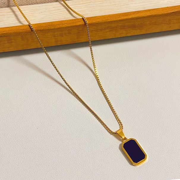 Minimalist Titanium Steel Necklace For Women - Dainty Layering Chain With Movable Pendant_voghion.com