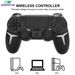 Mando inalámbrico con Bluetooth y giroscopio de 6 ejes GAMINJA con panel táctil y vibración dual para consola PS4 y PS3_voghion.com