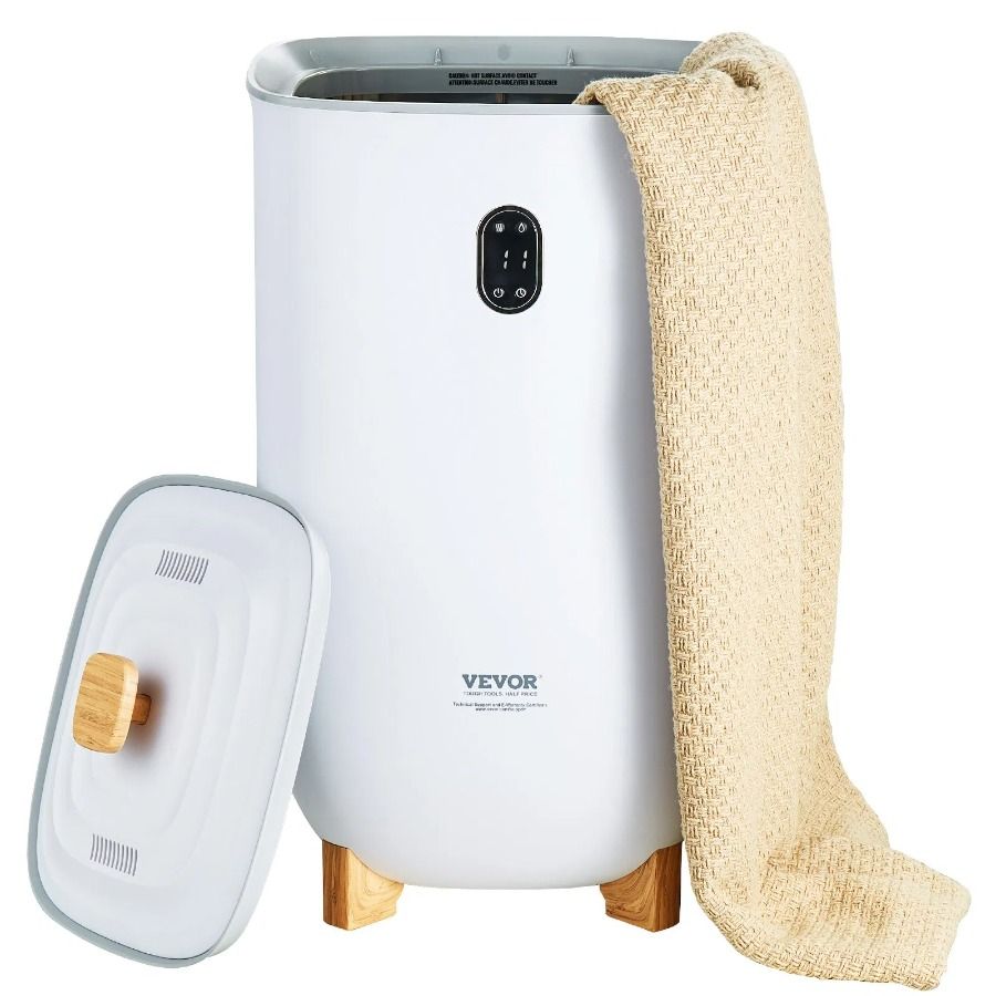 Large Towel Screen Bucket LED Drying And Timer With Fuction 35L White Warmer_voghion.com