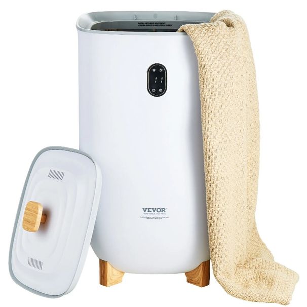 Large Towel Screen Bucket LED Drying And Timer With Fuction 35L White Warmer_voghion.com