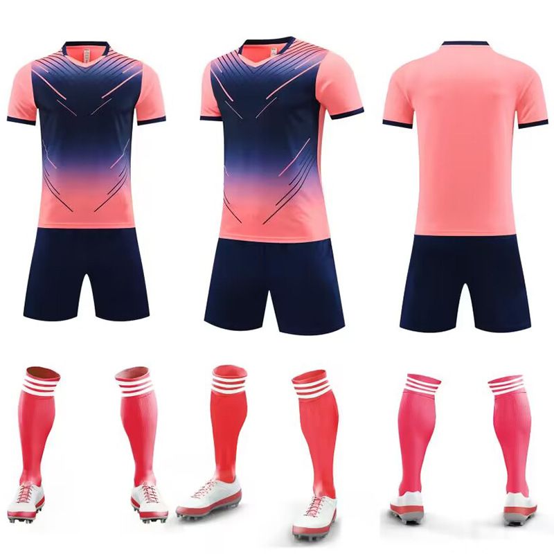 Bedrukte wedstrijdtraining de Speed Student Games, korte mouwen kindervoetbalshirt set voor heren_voghion.com