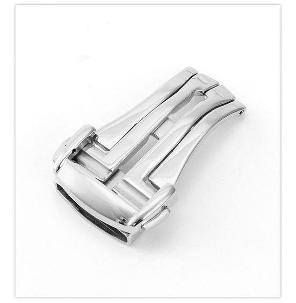 Laikrodžio sagtis „Seamaster Speedmaster“ dvigubo mygtuko drugelis, tikros odos dirželio priedai, sulankstomas iš nerūdijančio plieno_voghion.com