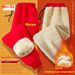 Pants men's winter velvet thickened 2024 Year of the Loong Youth middle school students red festive warm 12_voghion.com