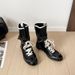 Damenschuhe Rindsleder Höhenverstärkende Kleine Match Retro Boxstiefel Deutsche Trainings Kurze Stiefel_voghion.com