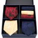 2023 New Men's Fashion Business Stripe Tie Square Scarf Combination Set Gift Box_voghion.com