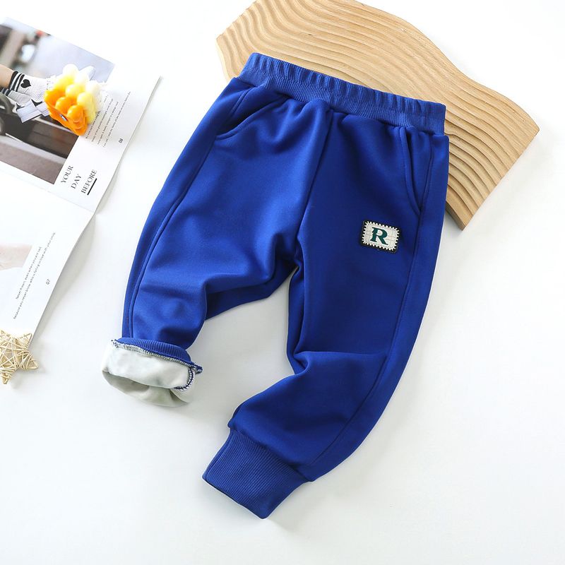 Kid's Clothing Children's fleece casual pants new winter thickened children's leggings pants boys and girls sports warm long sweatpants_voghion.com