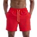 Men's Water-Repellent Swim Trunks - Double Layer & Breathable For Beach Pool & Summer Activities (Quick-Dry Black/Blue)_voghion.com