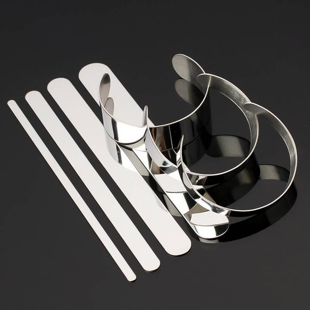 Rovné jádro náramku z nerezové oceli 304, 1 ks, kožené jádro náramku, více velikostí, ručně vyrobené, DIY, tvarovací jádro z činěné kůže_voghion.com