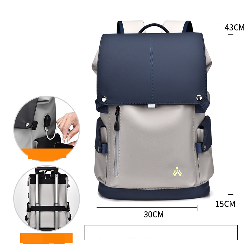 Men's Bags backpack men's large capacity computer bag travel bag trendy brand backpack men's junior high school student college student schoolbag_voghion.com