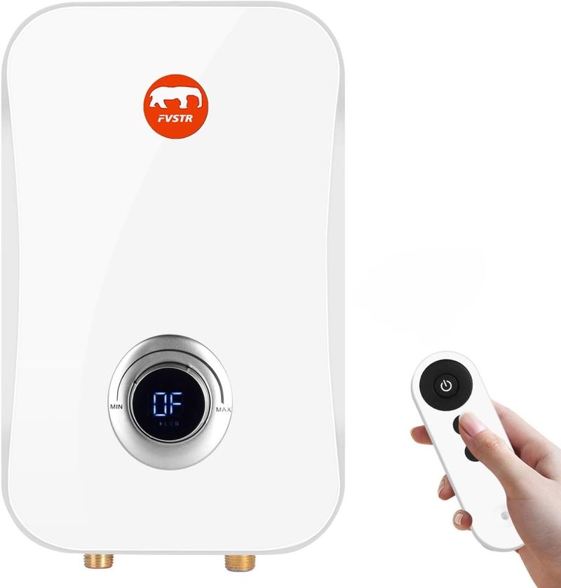 Tankless Water Heater Electric7kW 240V, Instant On Demand Endless Hot Water Heater With Digital Temperature Display Point Of Use, ETL Certified_voghion.com