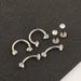 hot 6-piece set stainless steel zircon eyebrow nail eyebrow ring lip nail nose nail piercing jewelry_voghion.com