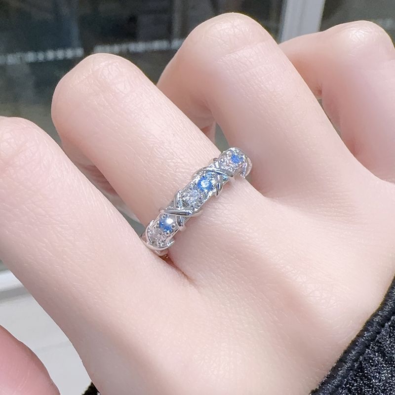 Hailanbao Offener Zirkonring, Gestapelt, High-End, Kleines Nischendesign, Leichter Luxus, Liebe, Mode, Vielseitiger Ring Für Frauen_voghion.com