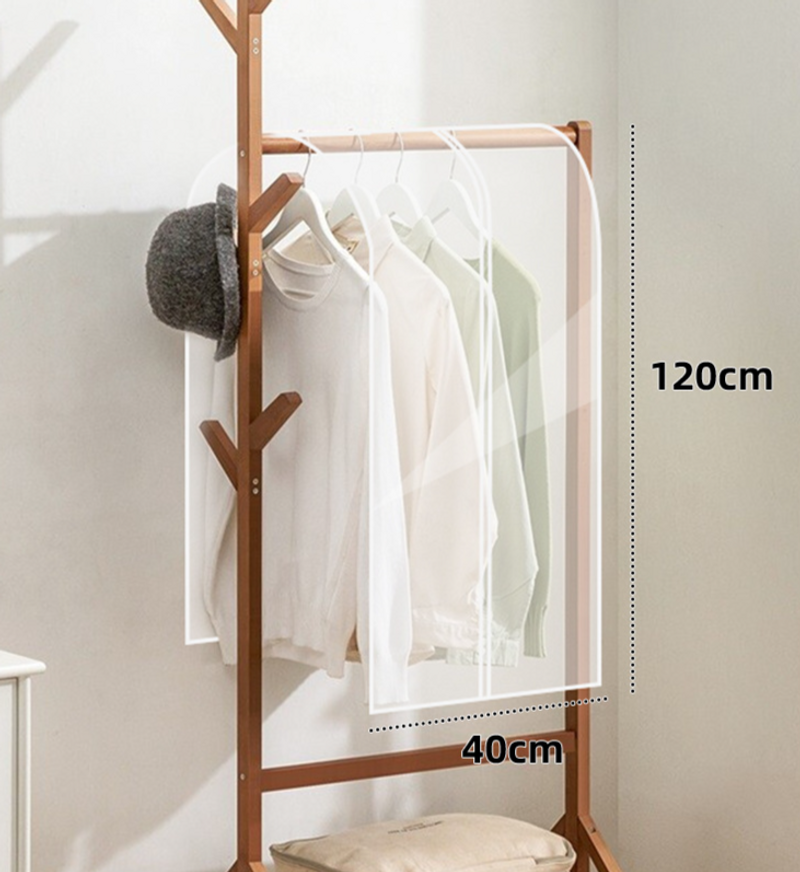 Clothes Dust Cover Open Clothes Storage Dust Bag Coat Cover Hanger Hanging Storage Cover Dust Cover Towel_voghion.com