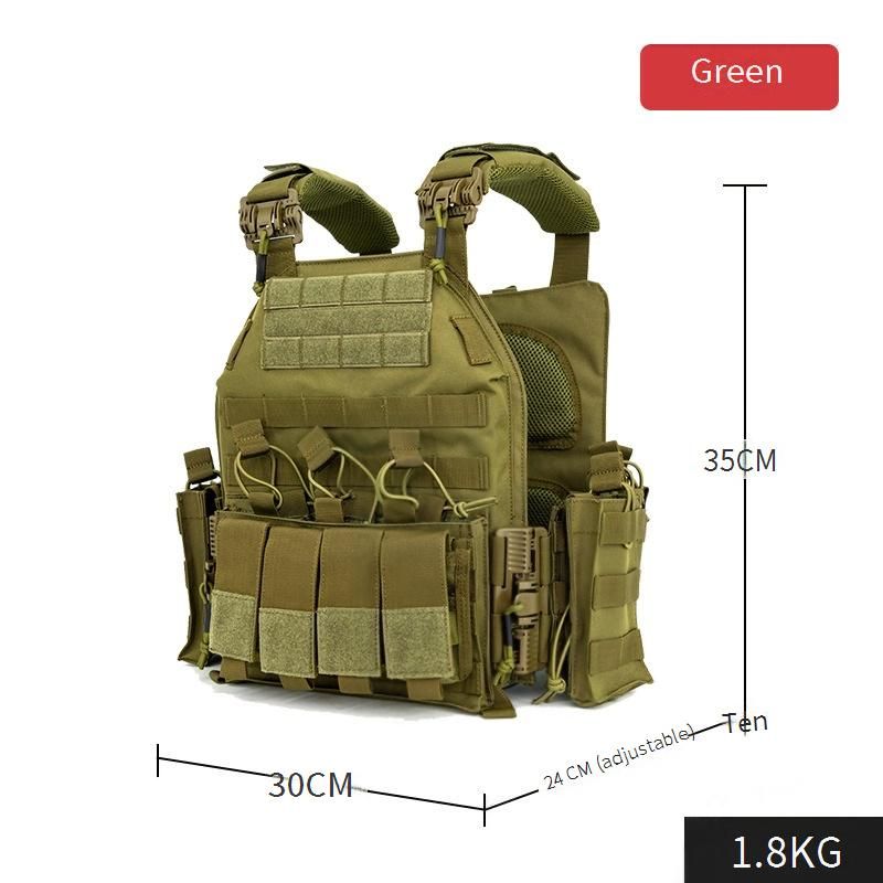 Gilet tattico resistente, gilet da allenamento con design multitasche, equipaggiamento da softair CS per esterni, uniforme mimetica per escursionismo, campeggio e sport di tiro._voghion.com