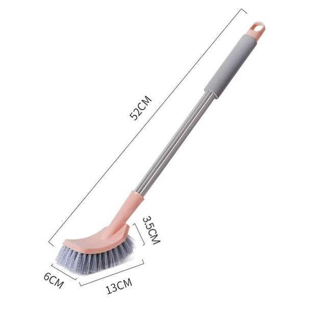 Scopino per WC da parete in acciaio inox con manico in plastica, strumento salvaspazio per la pulizia del bagno, verde/giallo/rosa (confezione singola)_voghion.com