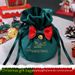 Elegant Velvet Christmas Gift Bags With Bow Tie - Festive Drawstring Pouch For Holiday Presents, Party Favors, Stocking Stuffers_voghion.com