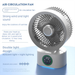 Ventilatore USB con comando vocale intelligente Geshikang - Timer per la circolazione dell'aria in casa, dormitorio per studenti, da tavolo, oscillante_voghion.com