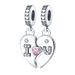 Ciondolo in argento placcato in rame per donna, a forma di cuore, ciondolo LOVE in due pezzi, regalo per San Valentino_voghion.com
