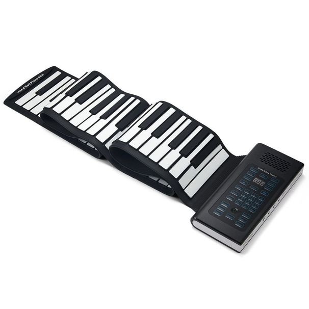 VEVOR 88 Key Roll Up Piano Portable Hand Roll 128 Rhythms Tones Rechargeable_voghion.com