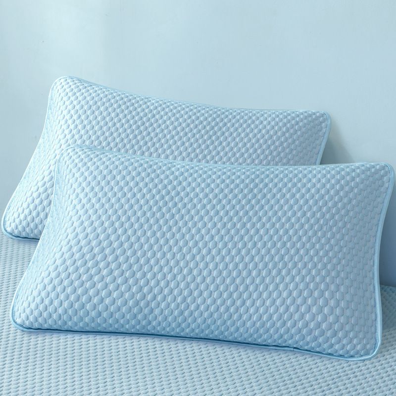 Federa per cuscino in seta ghiacciata con effetto massaggio rinfrescante (48x74 cm) – 100% poliestere, traspirante e antiscivolo con pois in rilievo per casa e dormitorio_voghion.com