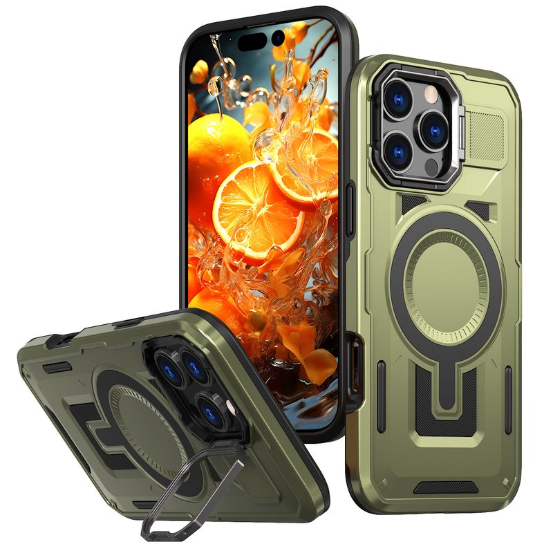 Phone Case & Covers Applicable To IPhone16Pro Mobile Phone Case Magnetic Suction Lens Frame Bracket Anti Fall Shell_voghion.com