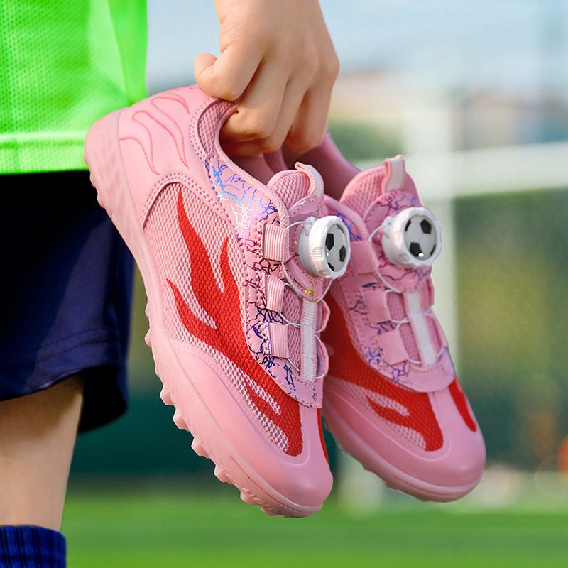 Zapatillas de fútbol profesionales para niños y niñas, de malla transpirable y con clavos, para entrenamiento de verano_voghion.com