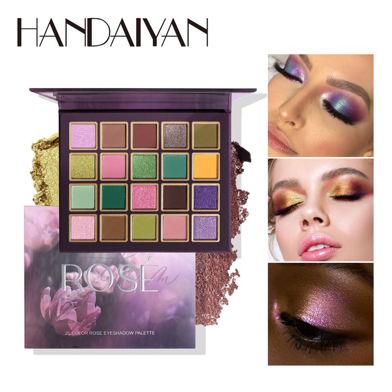 20 farbe lidschatten tablett Rose perle matt nude Europäischen und Amerikanischen stil bühne lidschatten_voghion.com