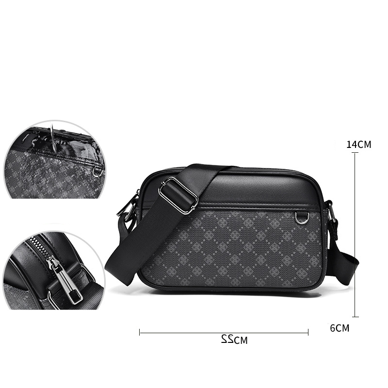 Bedruckte Umhängetasche Herren Casual Messenger Bag Kleine quadratische Tasche Pendeln zur Arbeit Multifunktionaler Rucksack Messenger Bag Herren_voghion.com