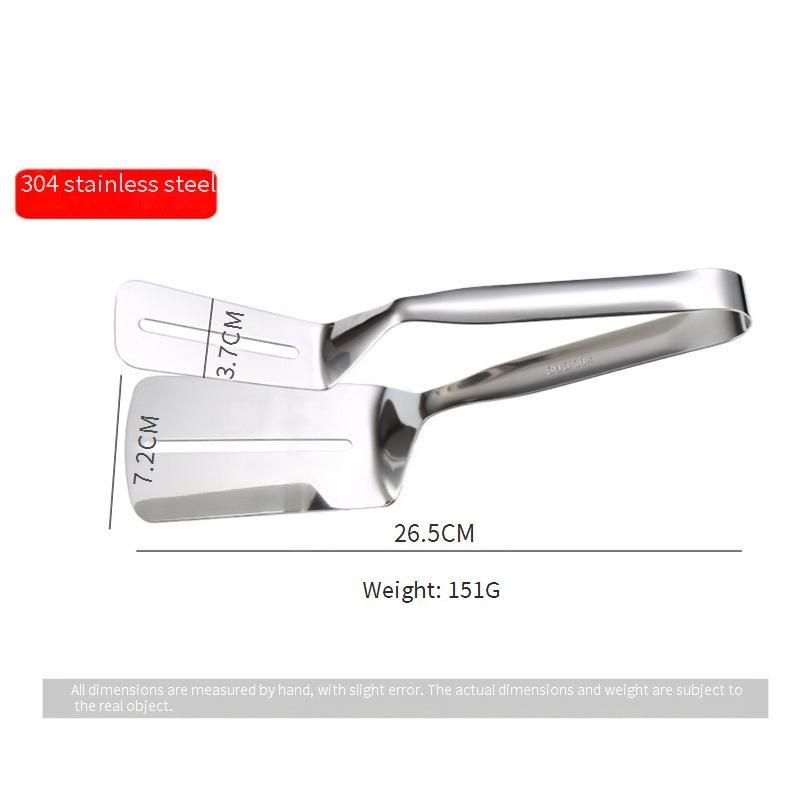 304 Stainless Steel Food Tongs - Multi-Purpose Kitchen Tool For Grilling Baking & Cooking (Steak Fish & Bread Turner Heavy Duty)​_voghion.com