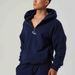 Felpa con cappuccio in pile ricamato da uomo - Pullover termico spazzolato a doppio strato per palestra e attività all'aperto (nero/blu navy, M-Xxxl)_voghion.com