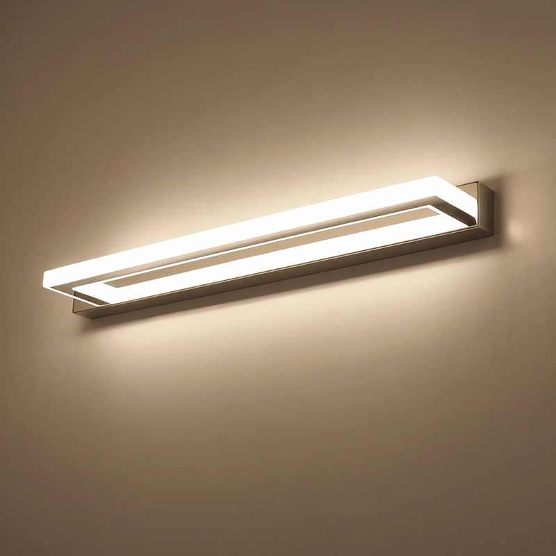 GOECO Deckenleuchte im Acrylspiegel-Design, Farbe Silber, Durchmesser 42 cm, 9 W, neutrales Licht 4500 K, 220 V_voghion.com