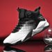 NIOHE Męskie codzienne wysokie buty do koszykówki na zewnątrz, cztery pory roku, praktyczne, profesjonalne buty sportowe_voghion.com