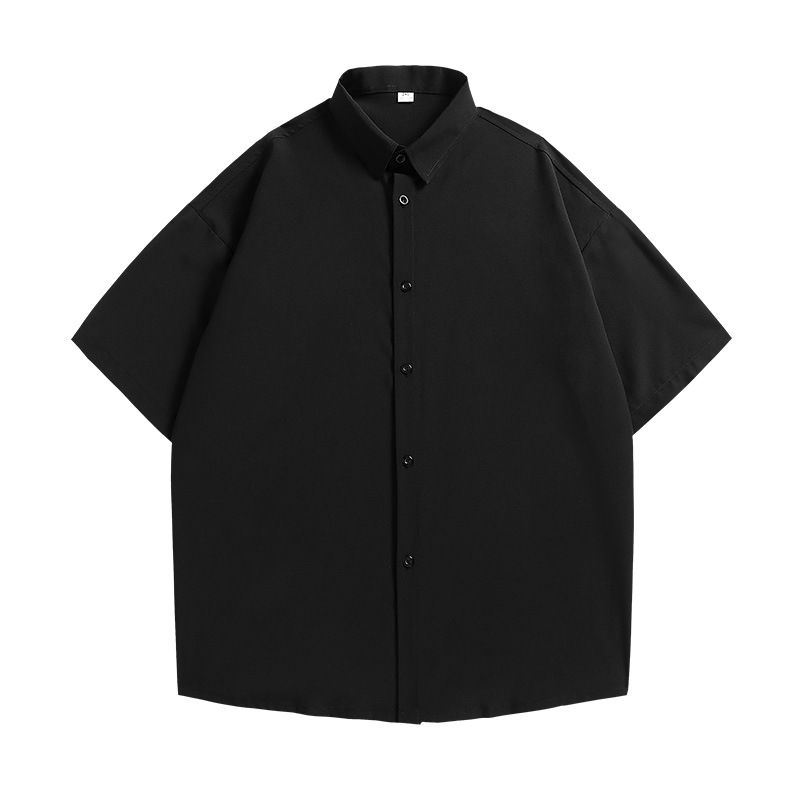 2024 Summer Neit Liicht, Dënn, Cool, Loose, Moudlecht Mark Schëllerklappen Kraang Einfarweg Äis Seid Kuerzärm Hemd_voghion.com